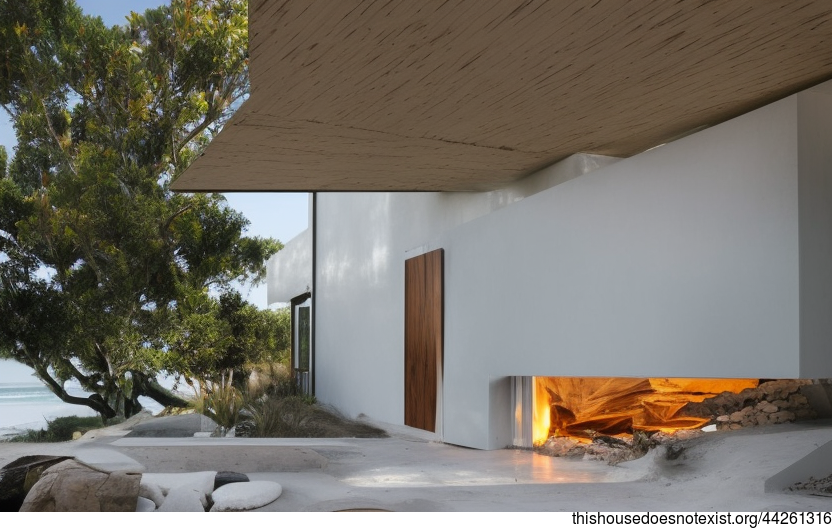 Eco-Friendly and Minimalist House With Exposed Bejuca Wood and Glass Exterior on the Beach