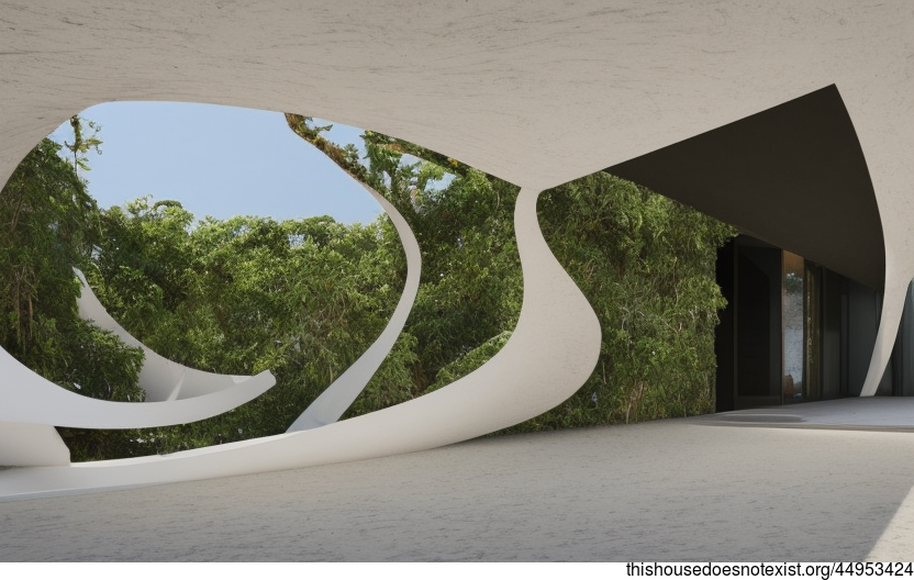 A Minimalist, Tribal-Inspired Home with Exposed Curved Bejuca Vines and a Breathtaking View