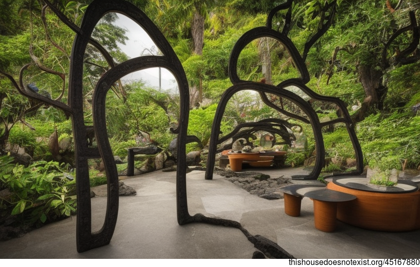 A Modern, Exposed, Tribal Garden With a View