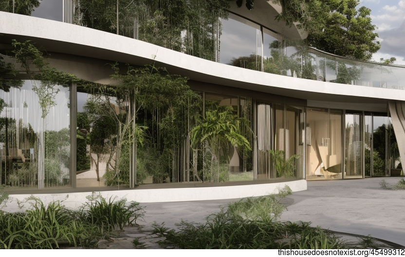 A Modern, Eco-Friendly Design with Exposed Curves, Meandering Vines, and Glass Timber in São Paulo, Brazil