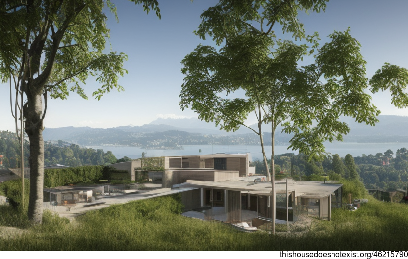A Modern House Exterior With A View Of The Beach In Zurich, Switzerland