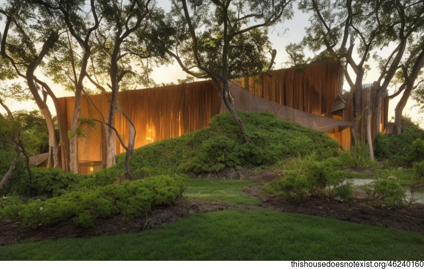 Tribal House Exterior With Sunrise Beach View in Boston, United States