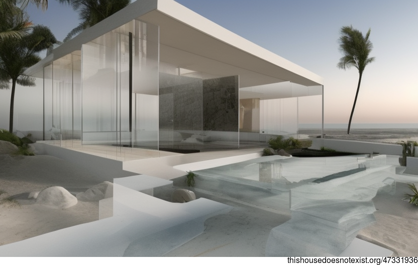 A Modern Minimalist House on the Beach in Dubai, United Arab Emirates