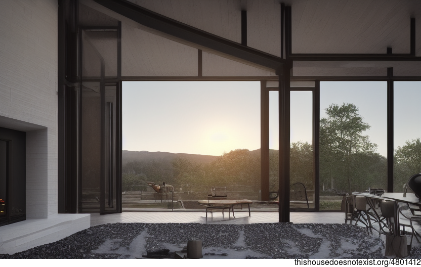A modern home with a stunning sunset view, designed for a cosy vibe