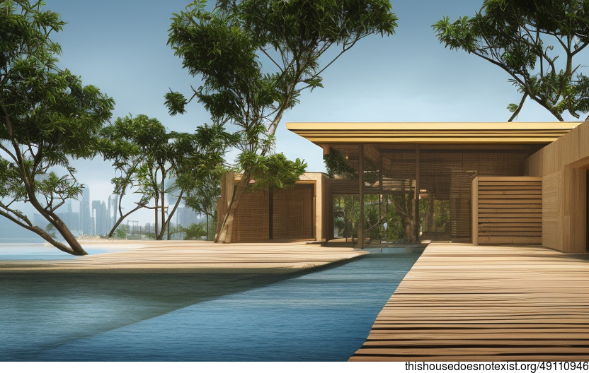 Eco-friendly Beach House With Exposed Bamboo and Infinity Pool