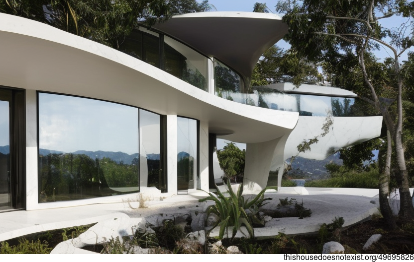 Modern Mexico City Home With Hanging Plants, Sunset Views, and Infinity Pool