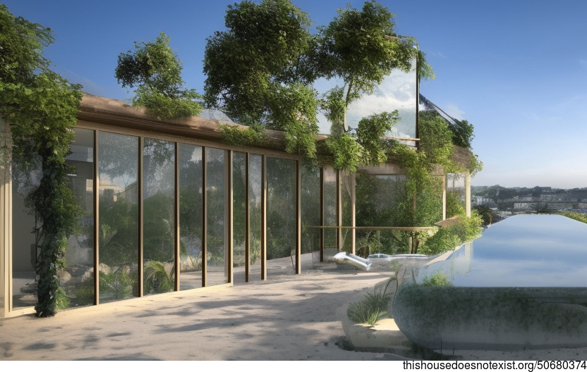 An Eco-Friendly, Sustainable Home with an Infinity Pool and a View of Paris