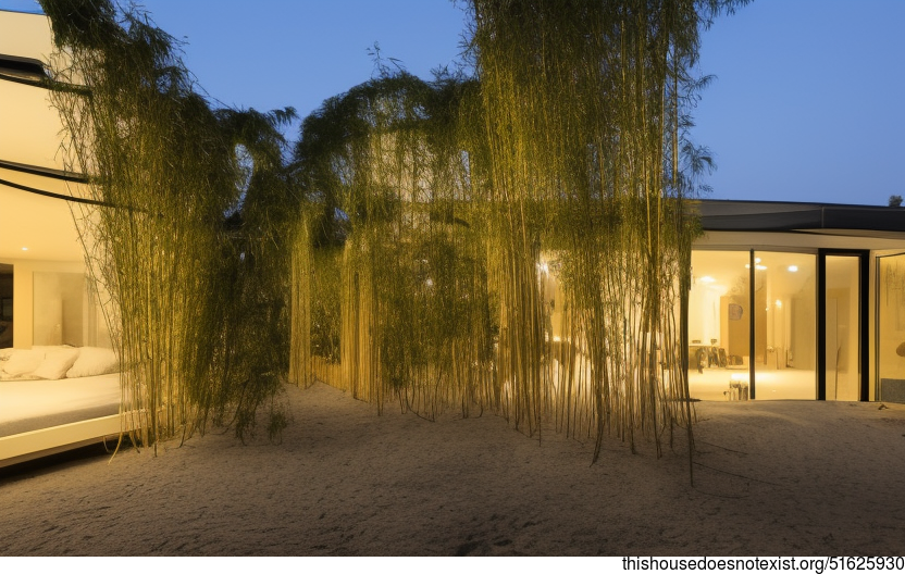 A Modern, Sustainable Home With Exposed Curved Bamboo, Bejuca Vines, and Glass