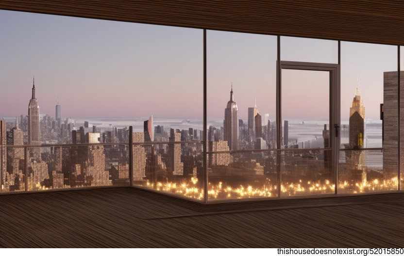 A Modern Home with a View of New York City