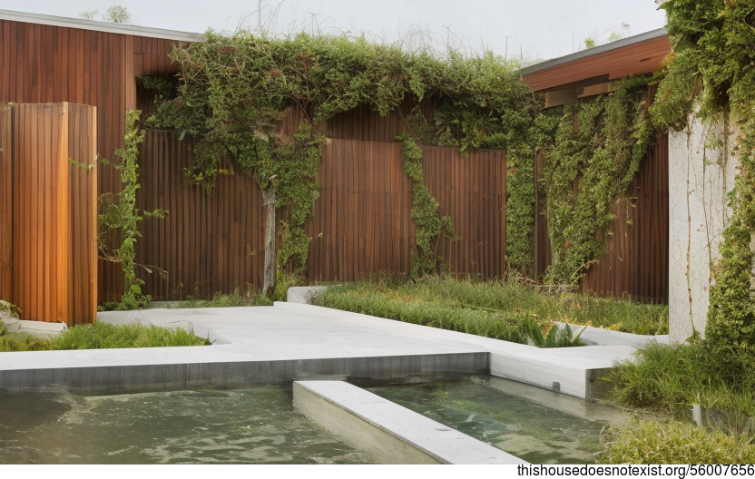 A Modern, Exposed Curved Wood Oasis in Milan, Italy