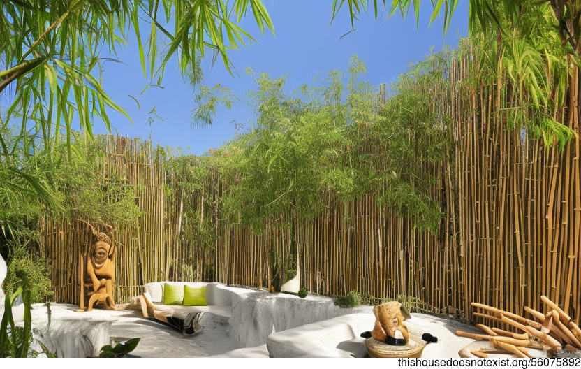 An Exposed, Circular Bamboo Garden in Los Angeles, United States An Exposed, Circular Bamboo Garden in Los Angeles, United States