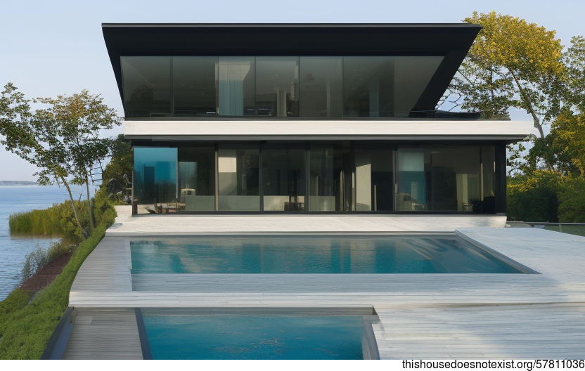 A Modern Home with an Infinity Pool and an Unobstructed View of the Toronto skyline