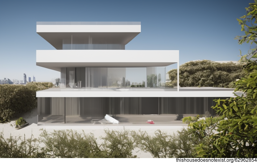 A Modern, Minimalist Home with an Exposed Triangular Glass Facade in Paris, France