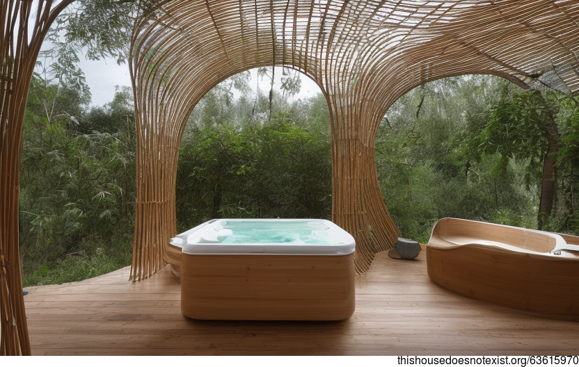 A Curved Bamboo Eco-Friendly House on the Beach in Moscow, Russia