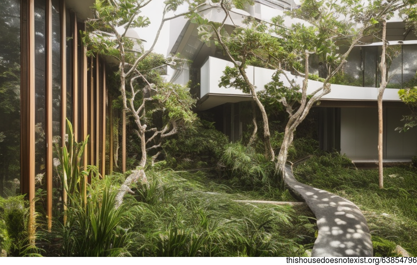 A Modern Beach House in Taipei With Exposed Bejuca Wood and Meandering Vines