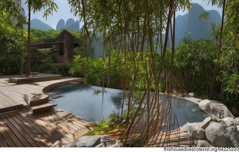 Tribal Modern House Exterior with Epic View of the Beach in Kuala Lumpur, Malaysia