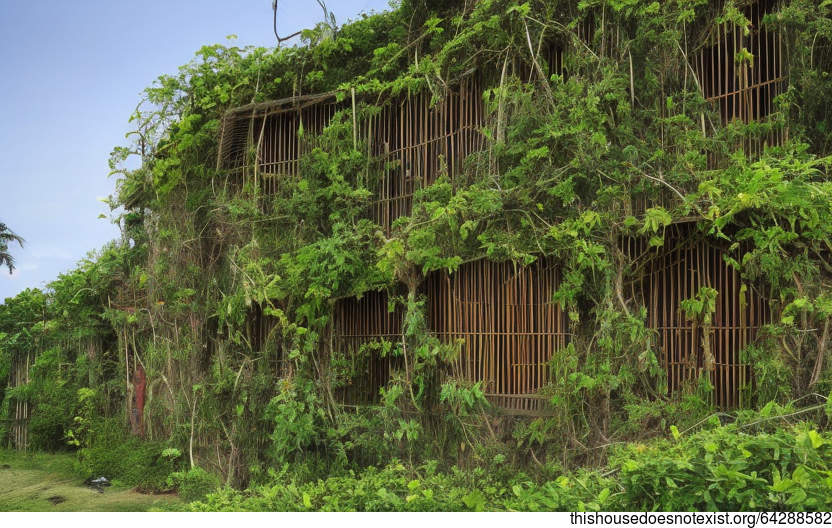 A Modern Beach House in Manila with Hanging Plants and a View of the Philippines