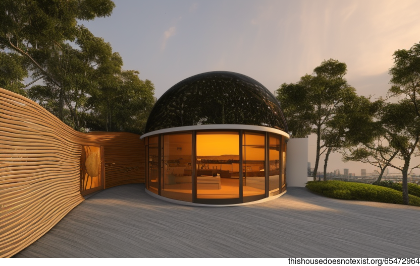 Modern House Exterior with Exposed Circular Glass and Bamboo Wall

Designed for modern living, this house exterior in Tokyo, Japan features an exposed circular glass wall with a bamboo frame
