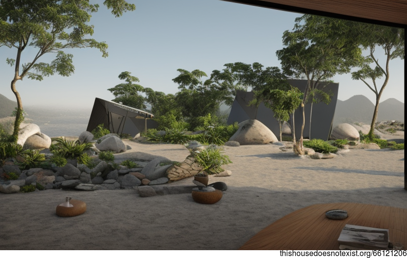 Tribal House Exterior on the Beach