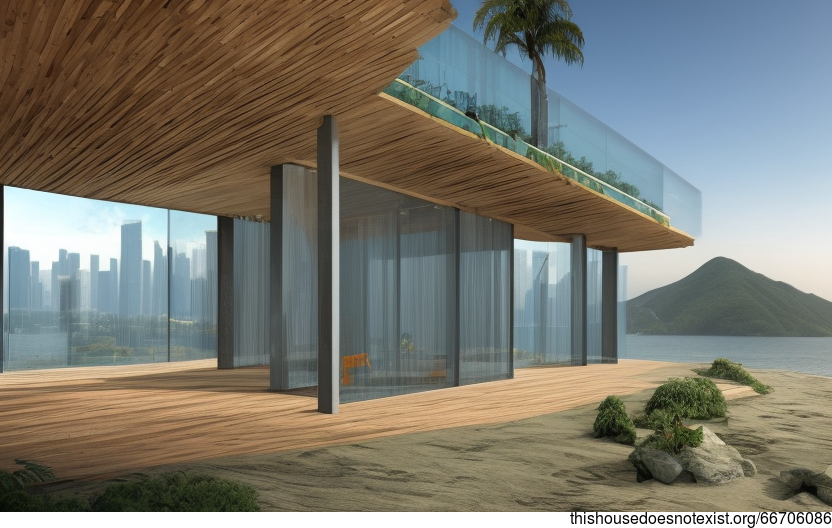 A Modern, Eco-Friendly Maximalist Home with an Exposed Rectangular Glass Facade in Shenzhen, China