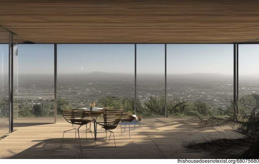 Ecofriendly house with round bamboo, timber, and glass exterior with