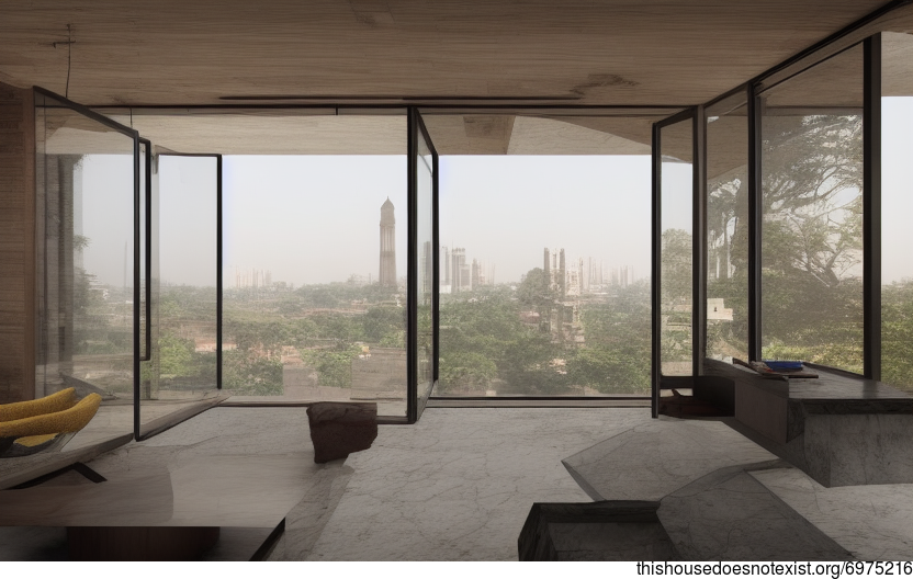 Delhi's New Exposed Wood and Glass Architecture House