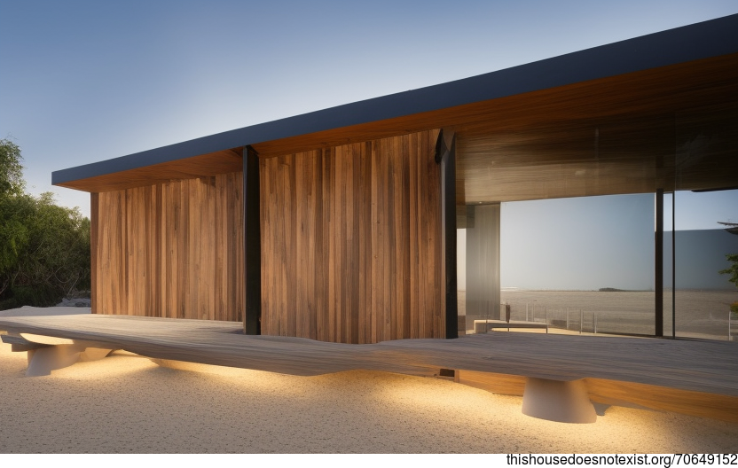 A Modern Minimalist Home with an Unobstructed View of the Sunset