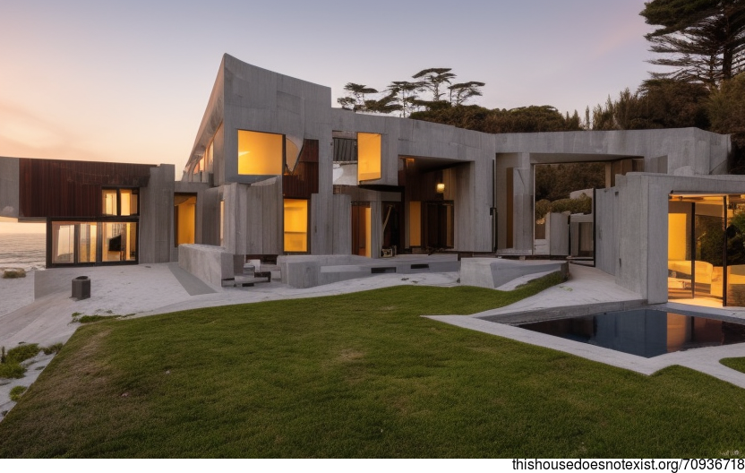 A modern architecture home with stunning views of the San Francisco skyline and Bay