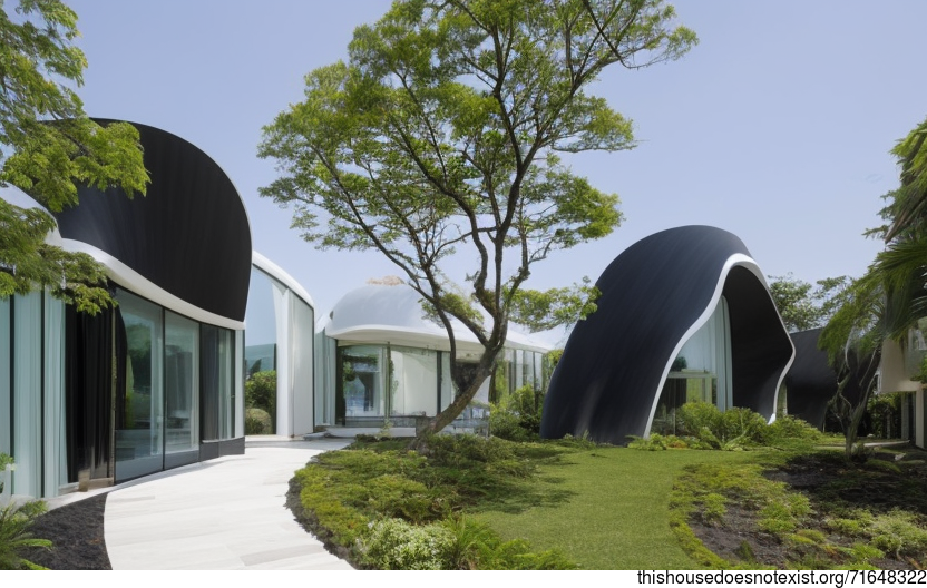 A Modern, Eco-Friendly Home with Hanging Plants and a Jacuzzi