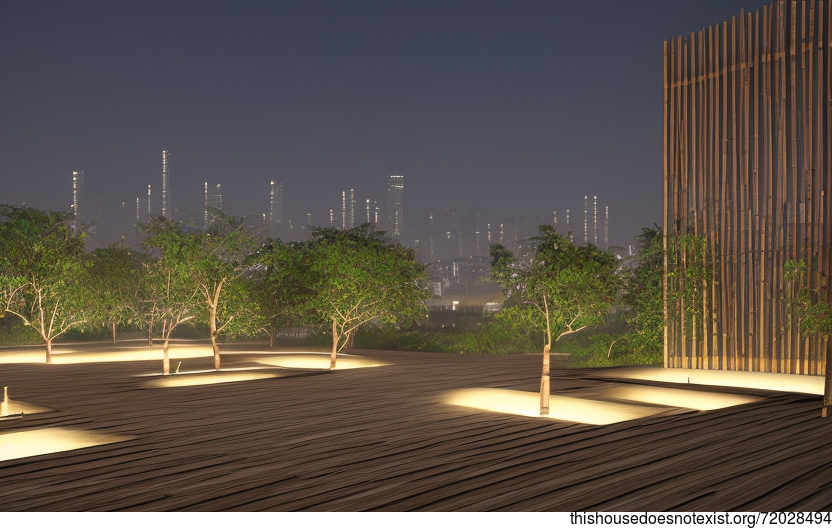 A Modern, Tribal-Inspired Outdoor Space in Seoul, South Korea