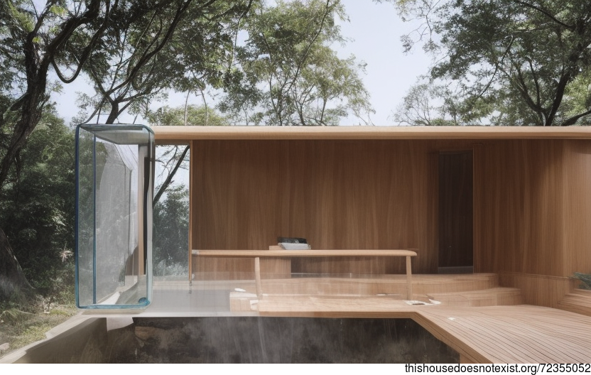 Exposed, Curved Wood and Glass Beach House in Guangzhou, China