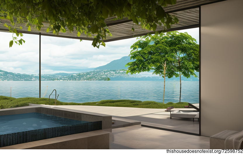 A Curved Glass House in Zurich With Hanging Plants and a Korean Spa