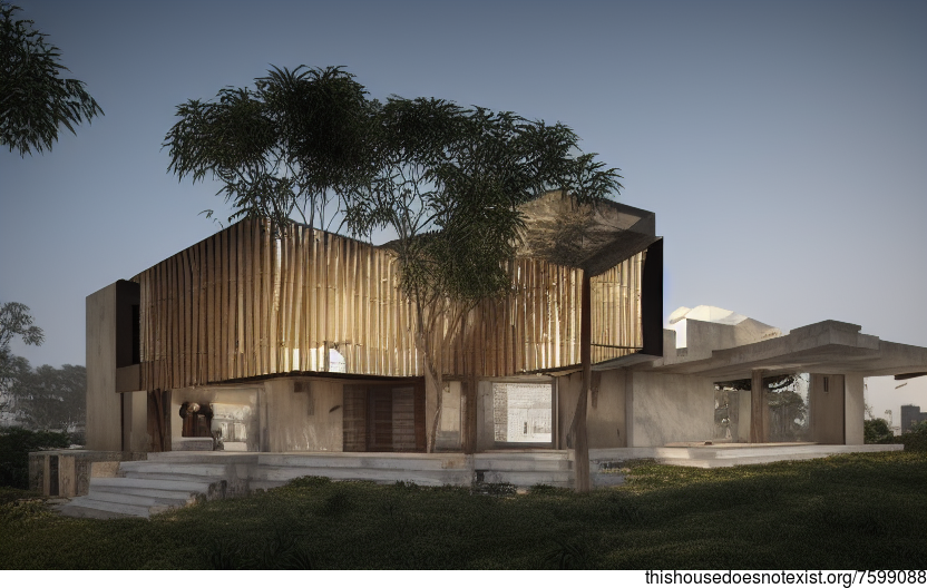 A Modern Home in Lagos, Nigeria, with Exposed Wood and Stone Exterior

This modern home in Lagos, Nigeria is designed with an exposed wood and stone exterior, and features a curved bamboo part that brings nature into the house