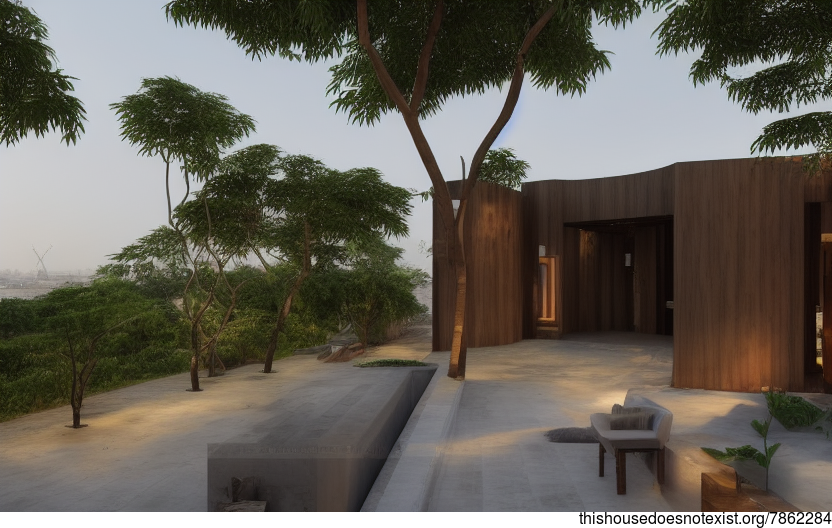 A Modern Architecture Home in Lagos, Nigeria That is Part Nature and Part Exposed Wood and Stone