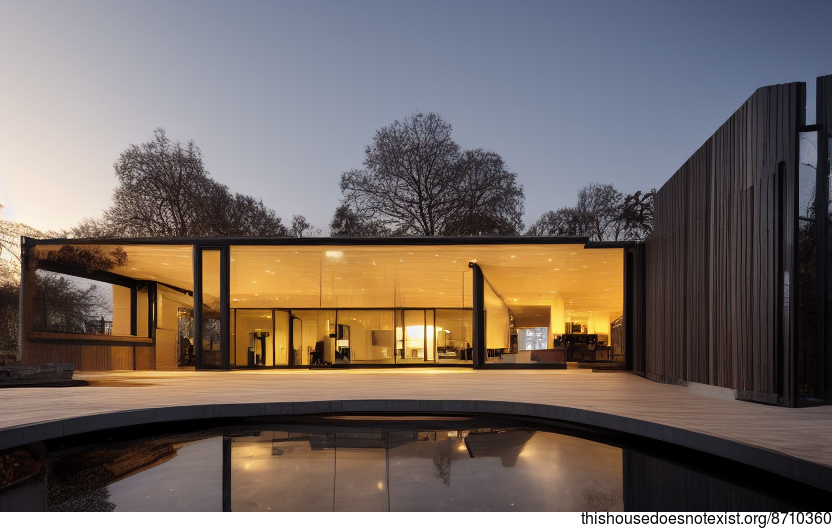 A contemporary London home with a steamy hot spring exterior