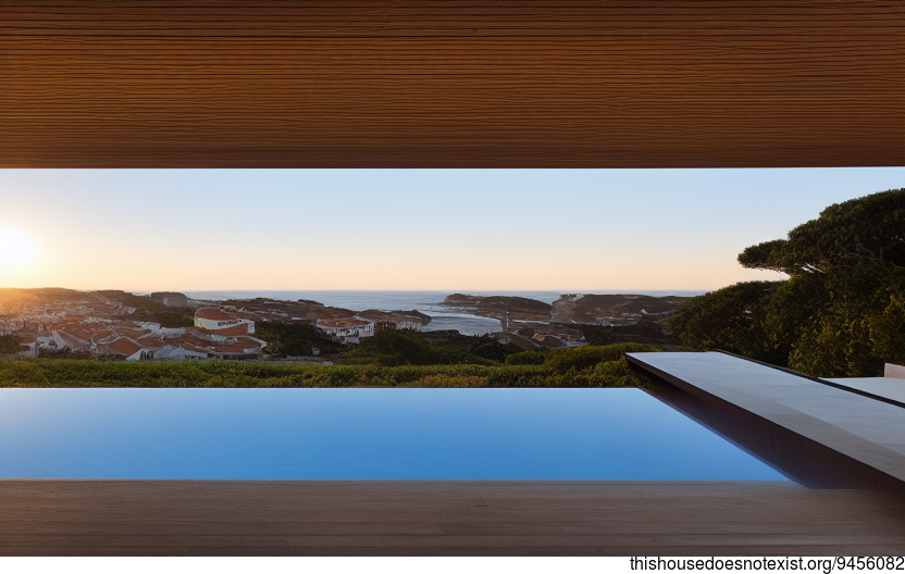 A modernist dream home in Ericeira, Portugal with stunning sunset views and an infinity pool