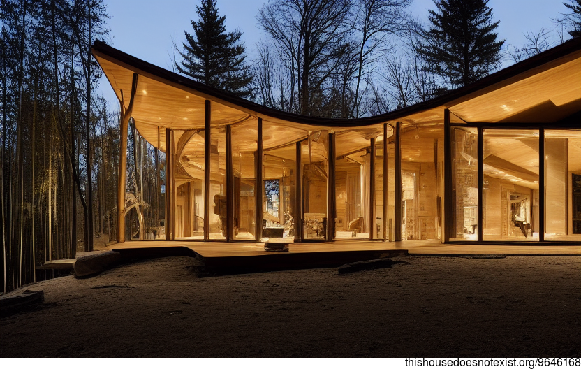 A Curved, Bamboo-Infused Home in Ottawa, Canada