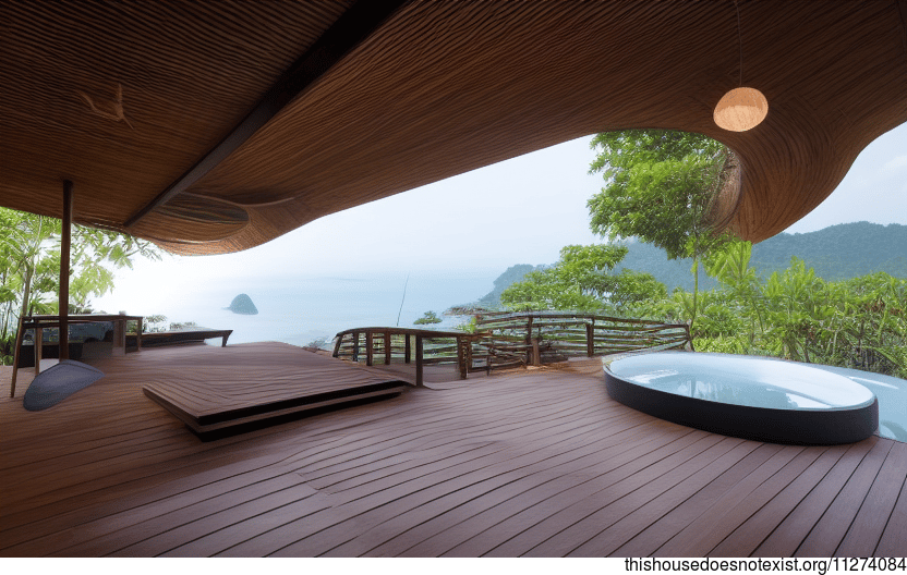 A Ko Pha Ngan Home with Exposed Wood and Curved Bamboo