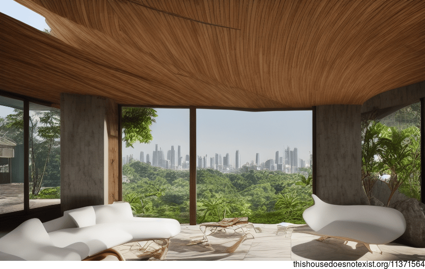 Sustainable and eco-friendly architecture in Bangkok, Thailand designed to be exposed to the natural elements