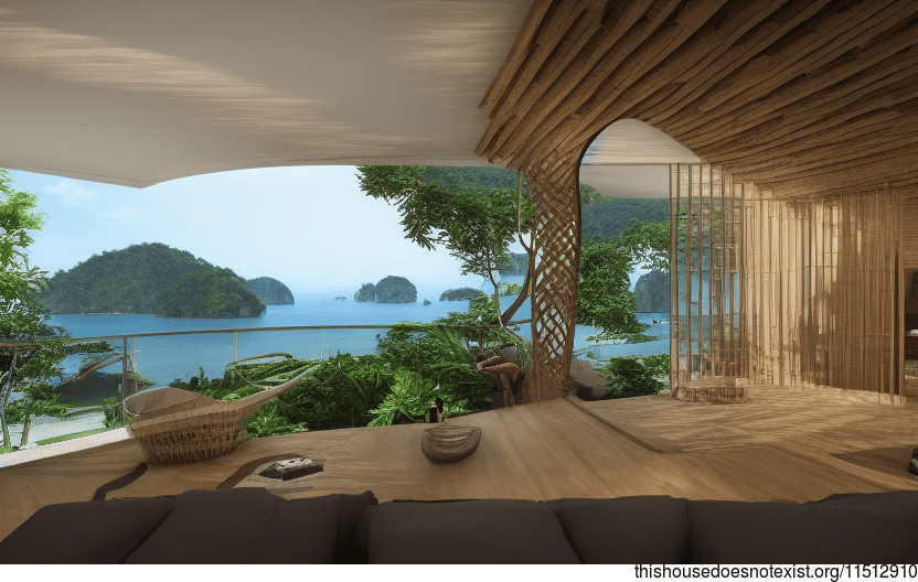 A modern, sustainable home in Phuket, Thailand, made from wood, stone, and bamboo