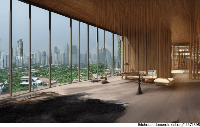 Exposed Wood and Bamboo Home in Bangkok, Thailand