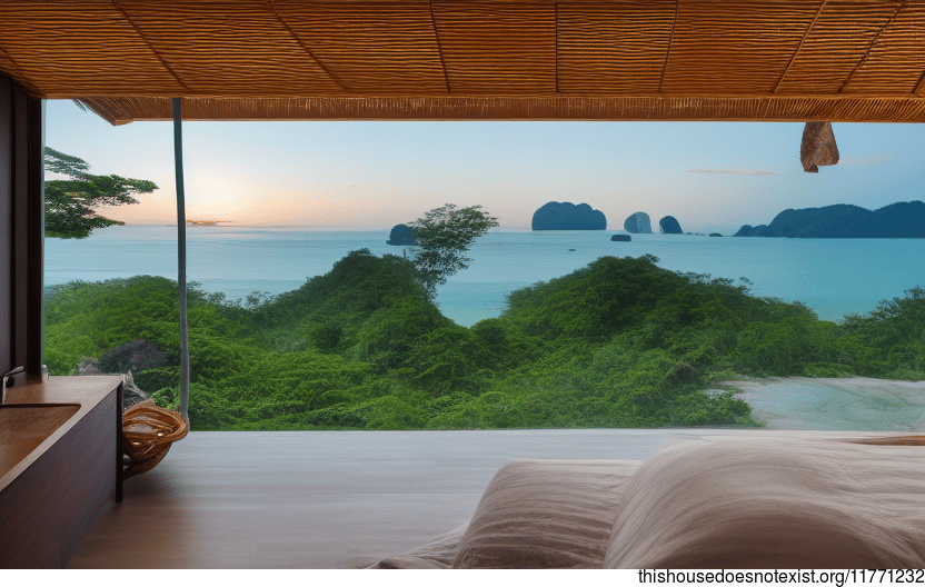 A Thai-Inspired Modern Home With Exposed Wood and Curved Bamboo