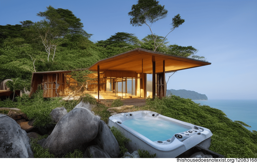 A Modern, Sustainable Home in Thailand with a Hot Tub and Exposed Wood