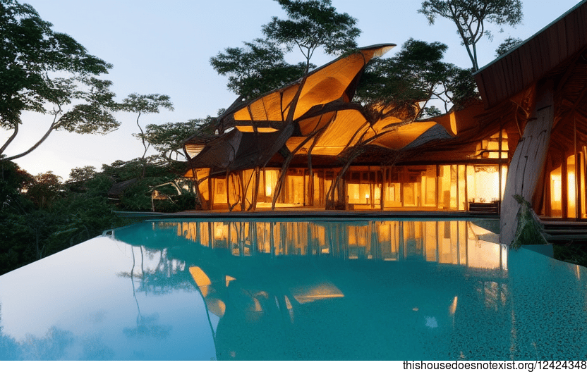 A Thailand Home With an Infinity Pool, Exposed Wood, and Curved Bamboo