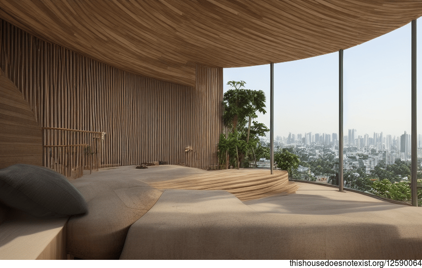 BANGKOK'S MODERN WOOD AND STONE HOUSE