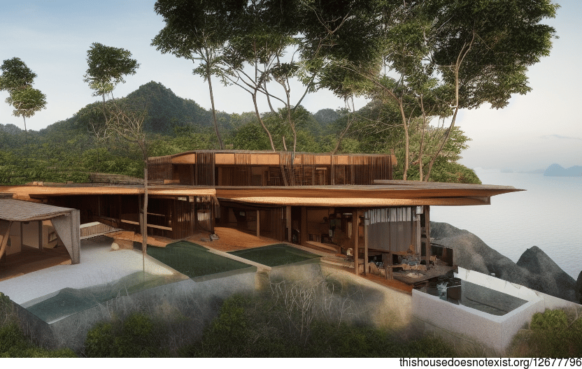 A Modern, Sustainable Home in Thailand Made from Exposed Wood and Bamboo