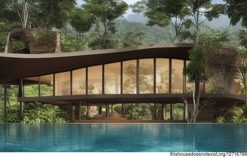 A Modern Thai House with an Infinity Pool and Exposed Wood