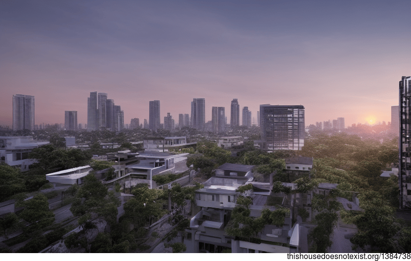 Aptly named Sunrise House, this modern architecture home in Jakarta, Indonesia is designed to take in the best of the morning sun