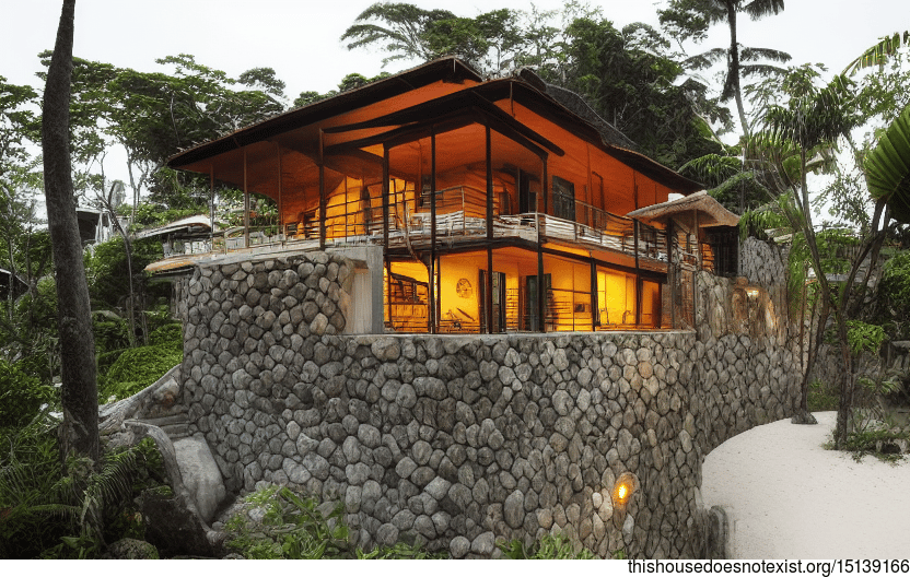 A Modern Masterpiece of Wood, Stone, and Bamboo