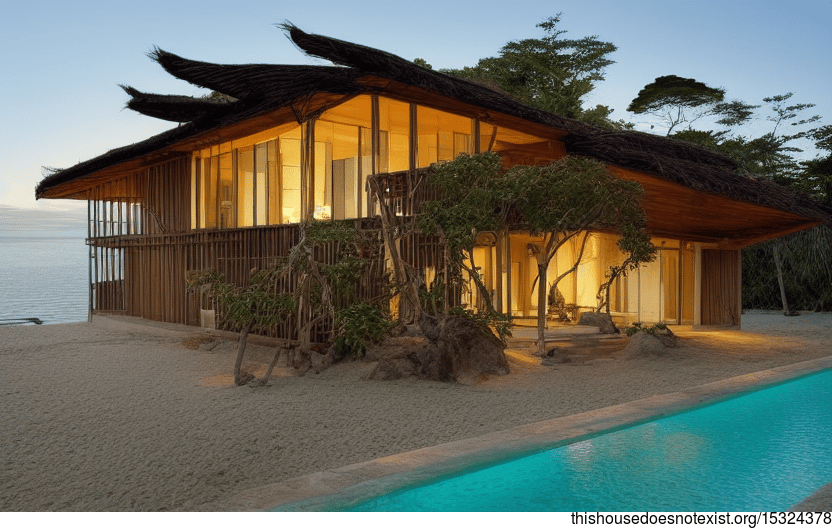 A Curved Beach House in Brazil That Embraces the Sunset